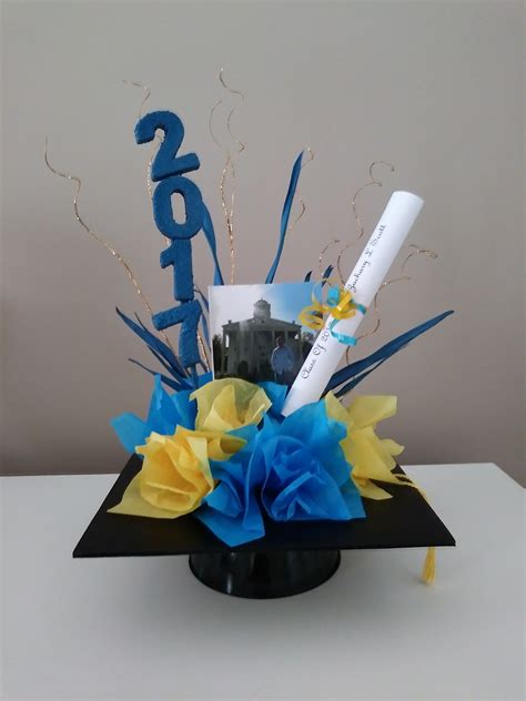 flower centerpieces for graduation|homemade graduation centerpieces for tables.